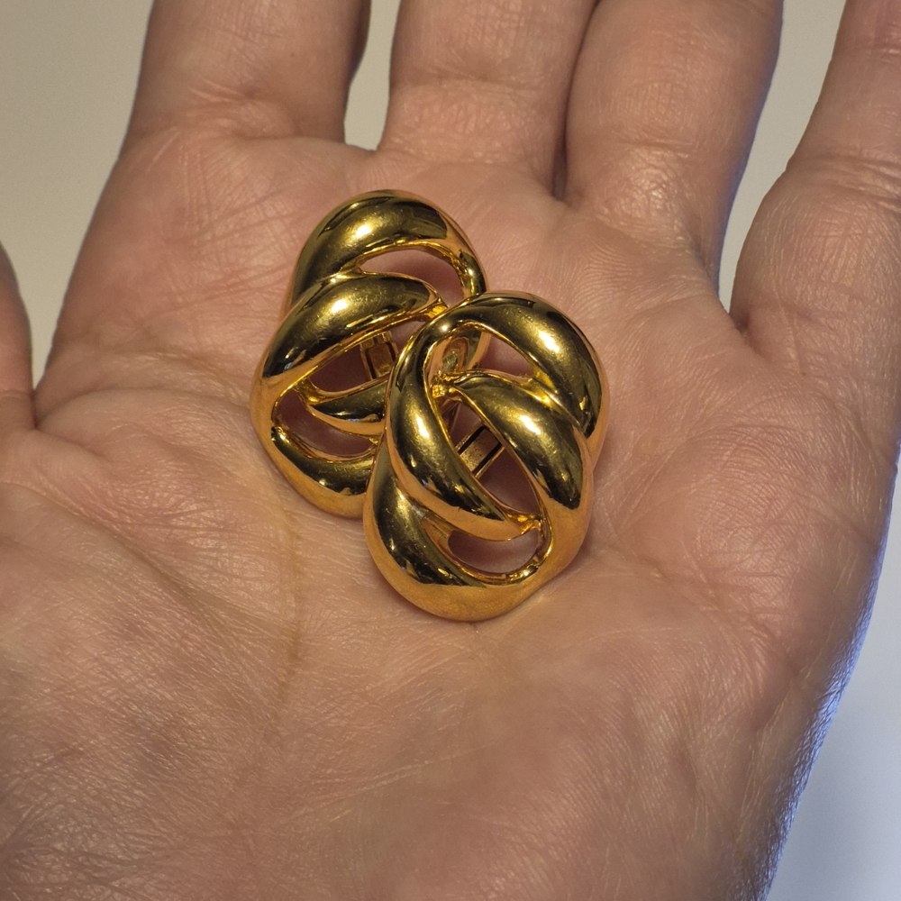 Napier Gold-Tone Knot Earrings - Picture 3 of 5